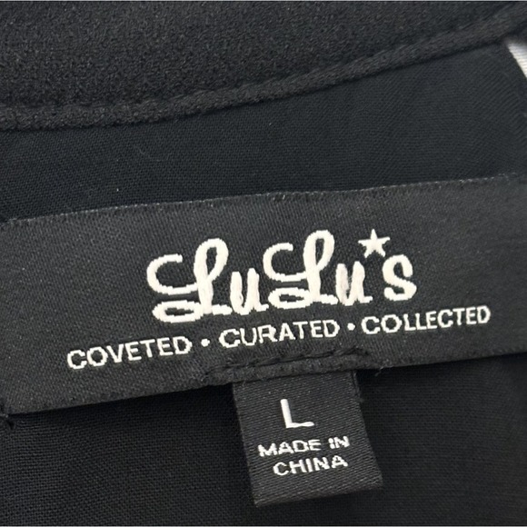 Lulus Mini Cut Out Swing Little Black Dress Sz L Classic Timeless Date Night - Picture 5 of 11